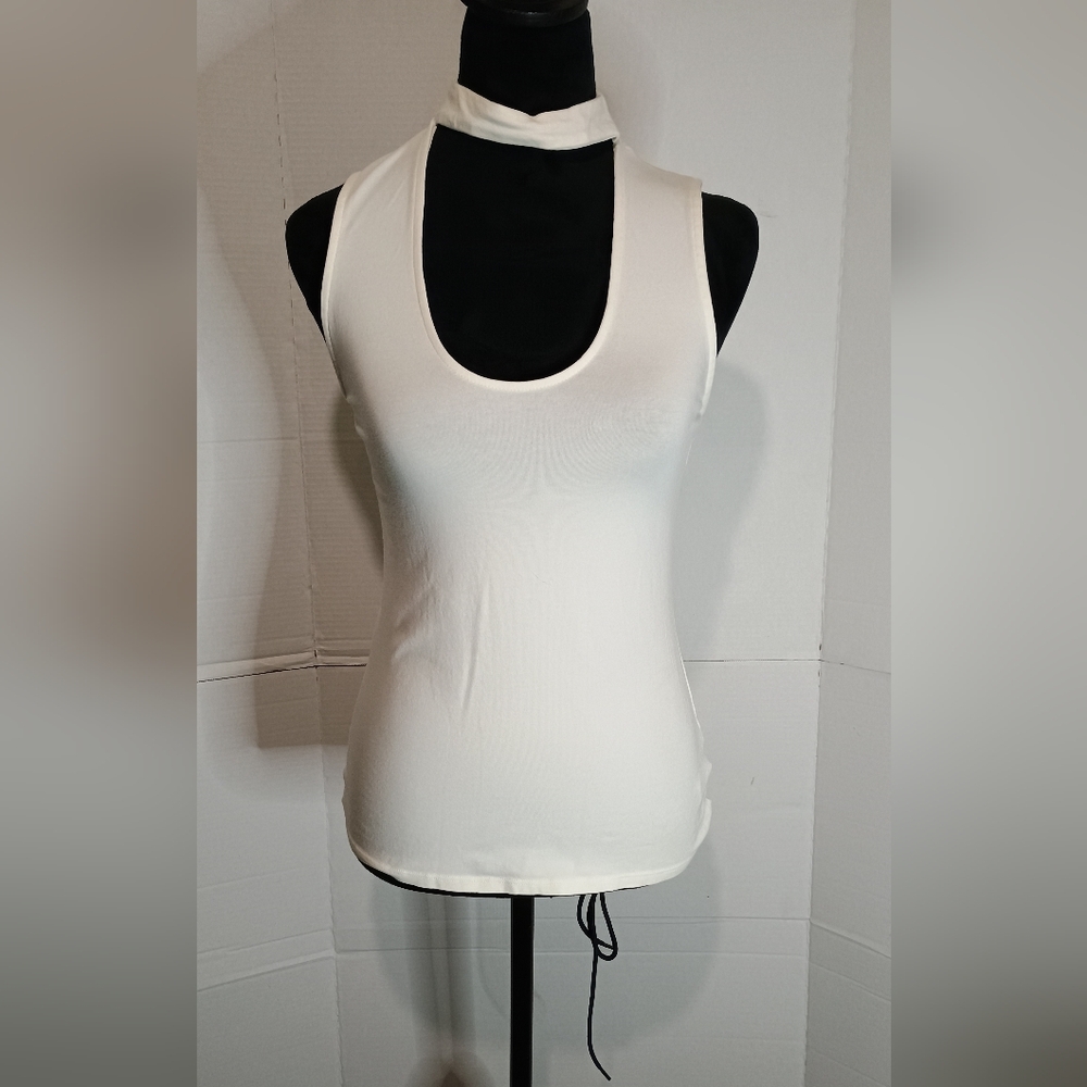 Express Elegant White Sleeveless Top Size Small